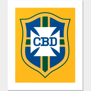 Pele Brasil 1970 CBD Soccer/Football Jersey (Front/Back Print) Posters and Art